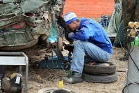 Hinterachse wird gerichtet