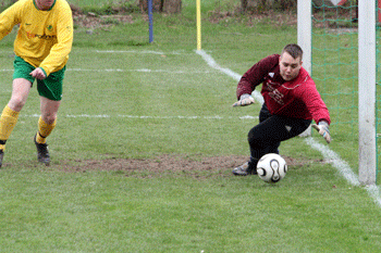Die Bilder des nichtgegebenen Tores im Ablauf